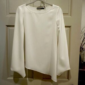 Asymmetrical silk blouse